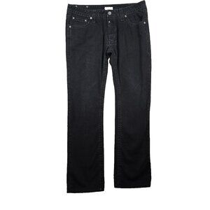 Antique River Jeans Mens Size 38x34 Black Straight Leg Embellished Pocket Rocker
